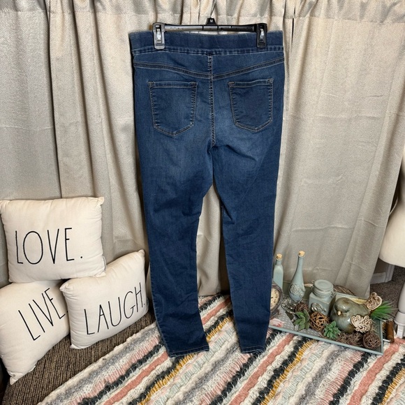 Nine West Blue Jeggings Medium Wash Elastic Waistband Size 12 - Picture 8 of 15